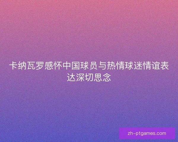 卡纳瓦罗感怀中国球员与热情球迷情谊表达深切思念